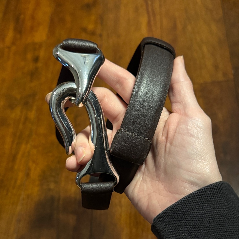 SOLD- Vintage Chico’s Fisherman Hook Leather Belt